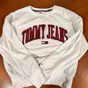 Tommy Hilfiger White Sweatshirt with Red Label
